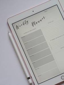Tablet that shows weekly planner set to goals Unlocking Success: Effective Goal Setting A Comprehensive Guide